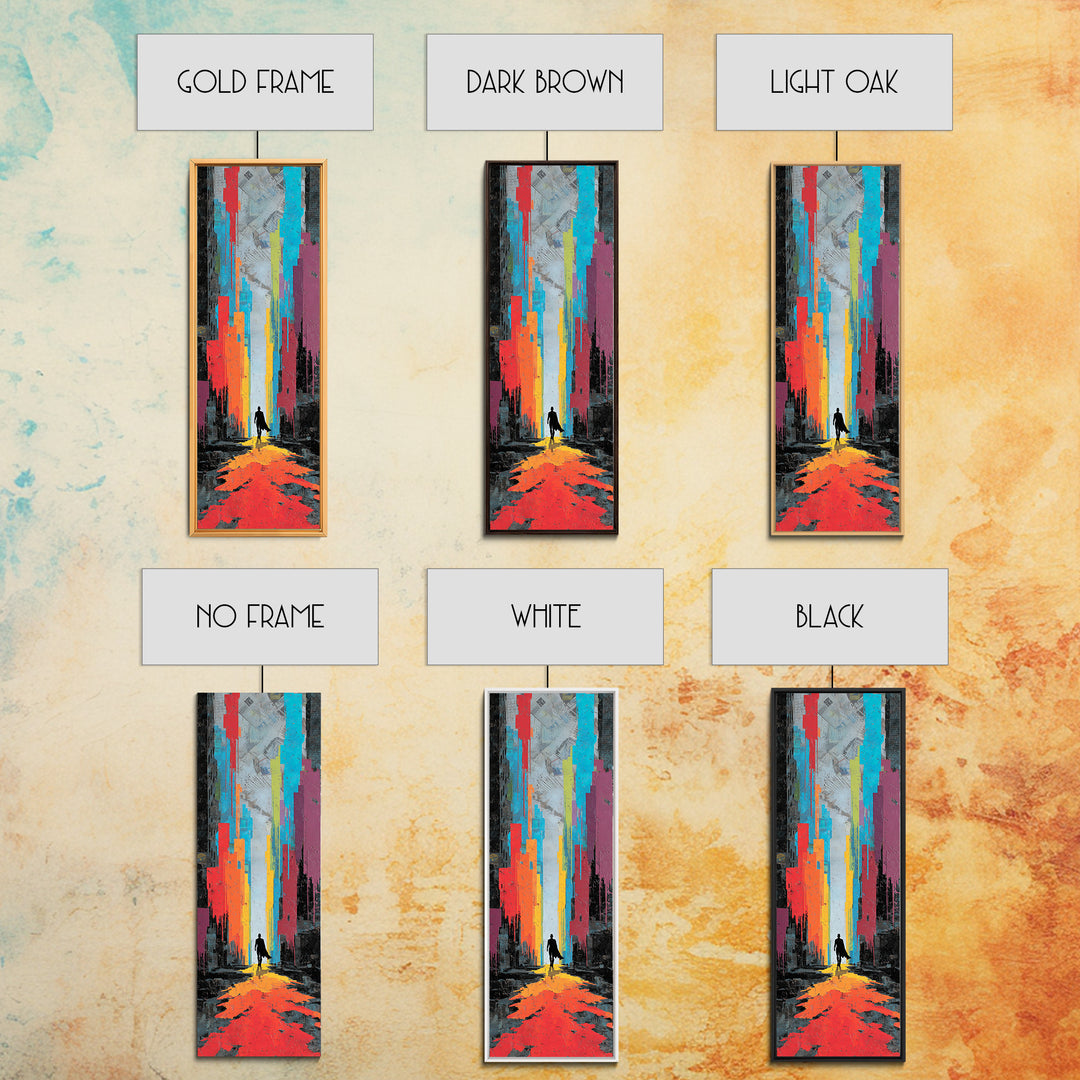 Paint Drips Forming a Skyline Silhouette Canvas Print, Graffiti Art, Large Wall Art, Living Room Decor, Fine Art, Street, GRF-1x3-73