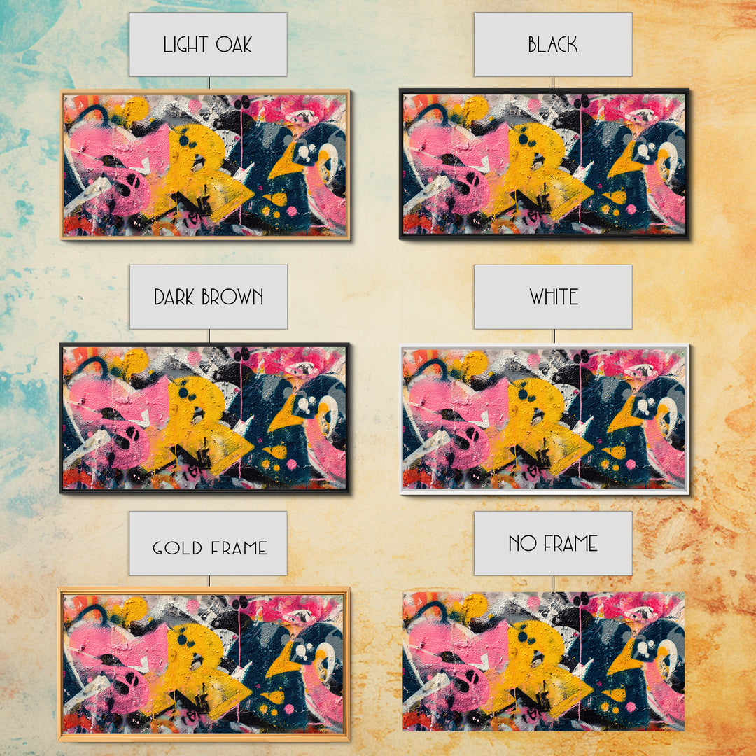 Graffiti Lettering Forms Without Readable Words Canvas Print, Graffiti Art, Original Art, Living Room Decor, Fine Art, Street, GRF-2x1-53