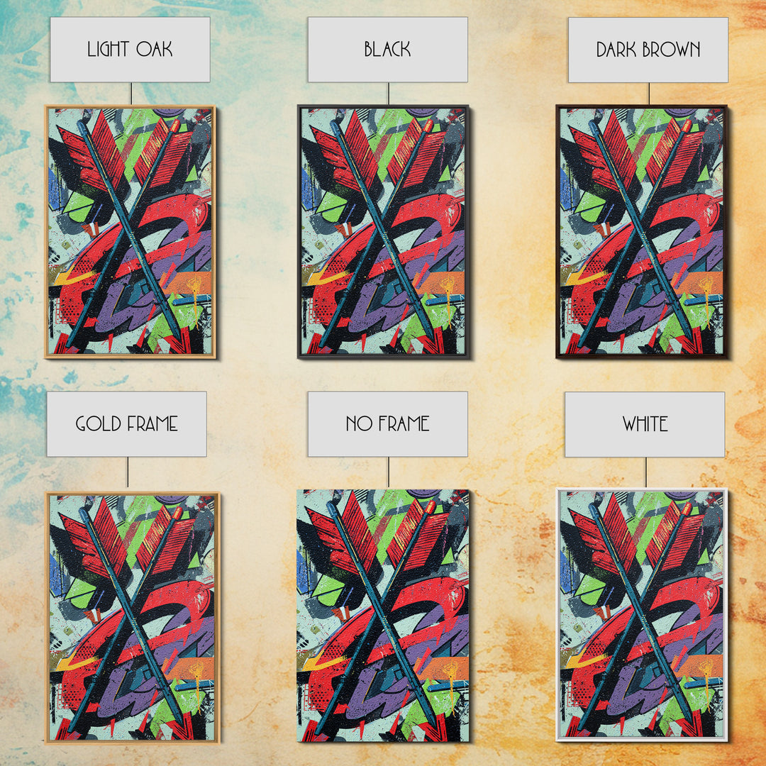Wildstyle Arrows and Loops as Abstraction Canvas Print, Graffiti Art, Canvas Art, Living Room Decor, Fine Art, Street, GRF-2x3-71