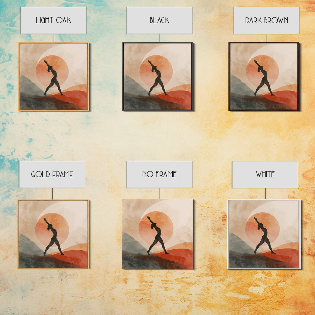 Fitness Woman Stretching Canvas Print, Gym Art, Luxury Decor, Gym Decor, Strength, Living Room Decor, Abstract Wall Art, GYM-1x1-69