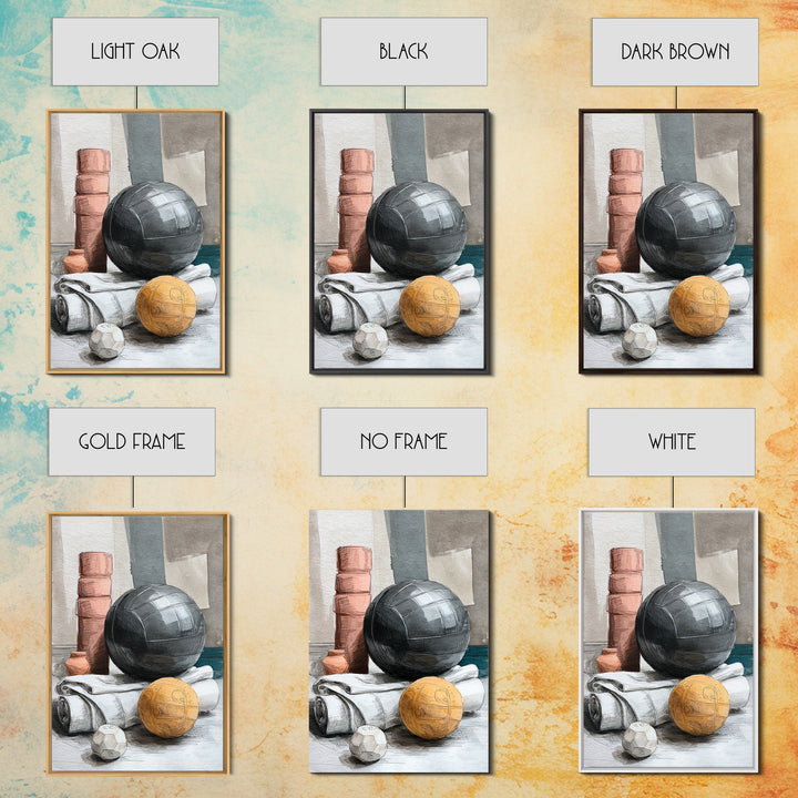 Medicine Ball and Chalk Still Life Canvas Print, Gym Art, Fine Art Print, Gym Decor, Fine Art, Strength, Wall Decor, GYM-2x3-7