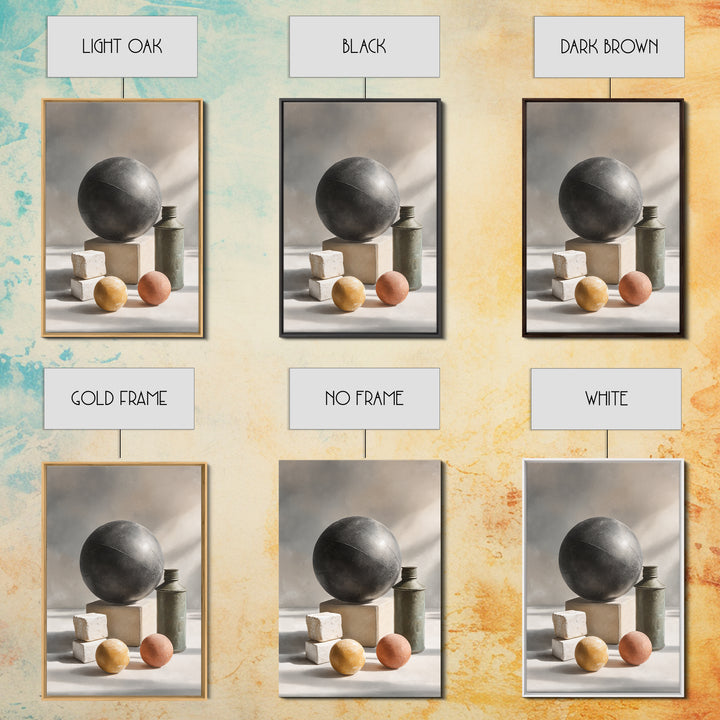 Medicine Ball and Chalk Still Life Canvas Print, Gym Art, Sports Wall Art, Gym Decor, Fine Art, Strength, Home Gym Decor, GYM-2x3-79