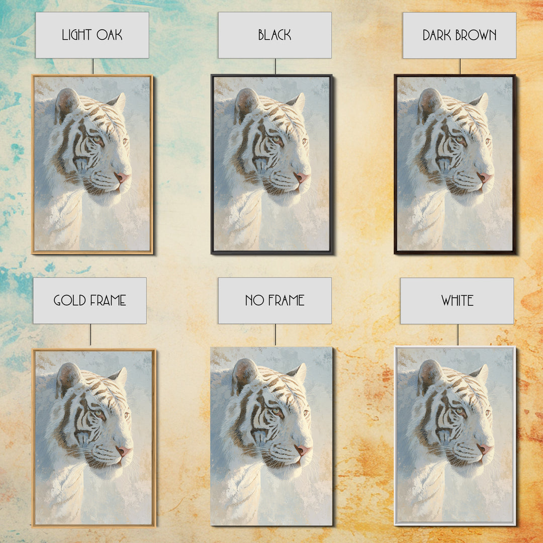 Tiger Representing Strength and Focus Framed Canvas Print, Gym Art, Sports Poster, Gym Decor, Fine Art, Strength, Neutral Decor, GYM-2x3-97