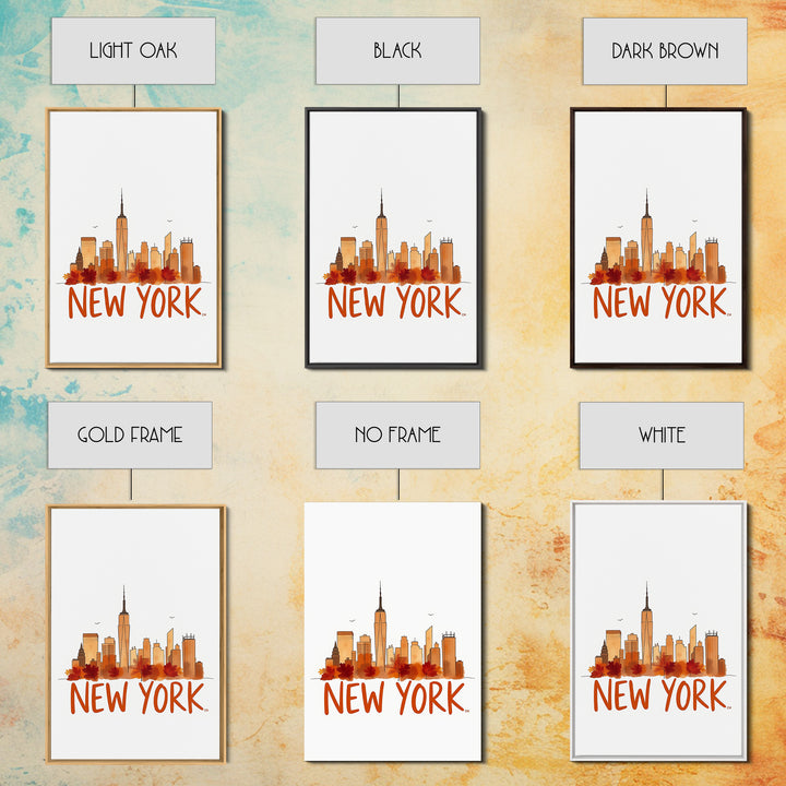 New York Travel Poster, Canvas Print, Illustrated City Wall Art, New York Poster Print, City Travel Prints, Gift For Travelers