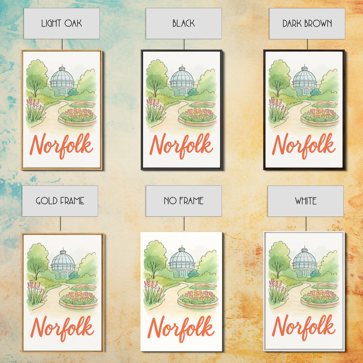 Norfolk Virginia Travel Poster, Canvas Print, Hand Drawn Watercolor Art, Norfolk City Art, Watercolor Cityscape, Wall Art, Art Print