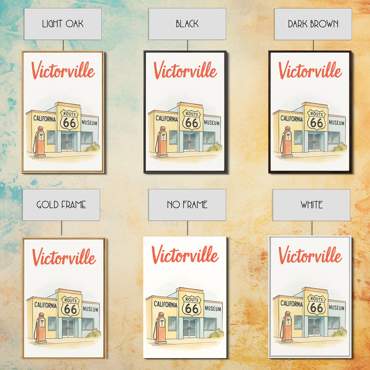 Victorville Travel Poster, Canvas Print, Hand Drawn Watercolor Art, Victorville Wall Art, Travel Poster Art, City Art Print, Wall Art