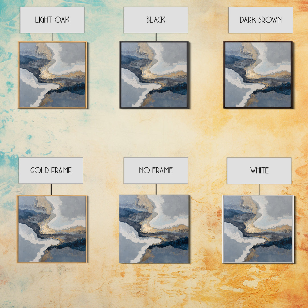 Soft Abstract Wave Forms Framed Canvas Print, Hotel Art, Beach House Decor, Hotel Decor, Abstract Art, Boutique, HOT-1x1-34