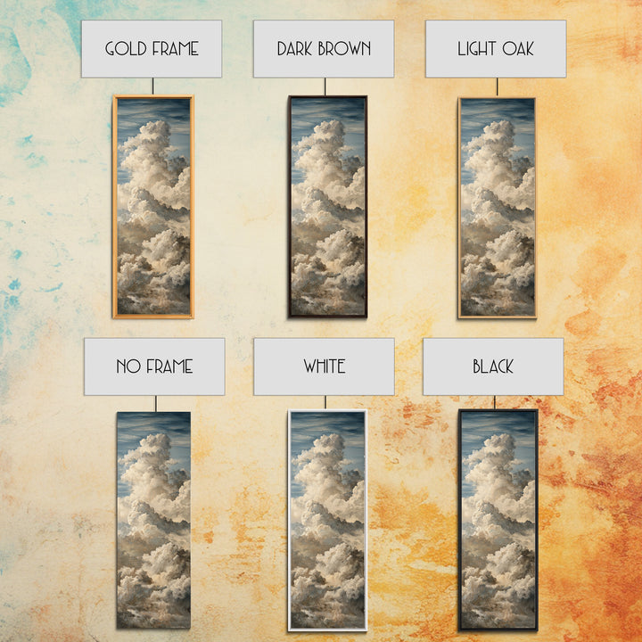 Large Cloudscape with Subtle Drama Canvas Print, Hotel Art, Poster, Hotel Decor, Boutique, Wood Wall Art, Printable Art, HOT-1x3-77