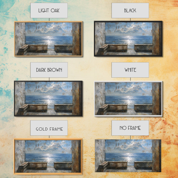 Panoramic Desert Horizon Framed Canvas Print, Hotel Art, Fine Art Print, Hotel Decor, Fine Art, Boutique, Wall Decor, HOT-2x1-16