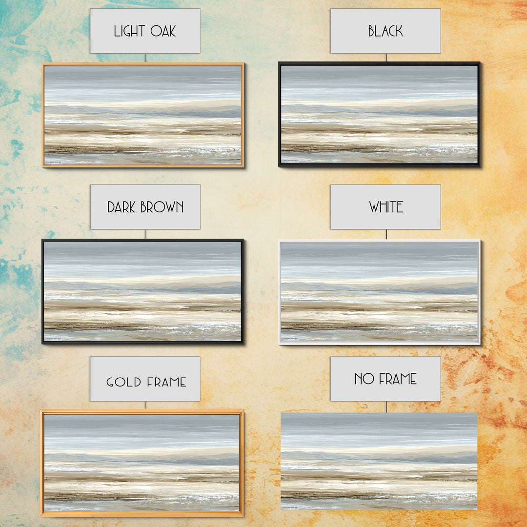 Panoramic Desert Horizon Canvas Print, Hotel Art, Hotel Decor, Oil Painting, Boutique, Wall Sculpture, Coastal Wall Art, HOT-2x1-64