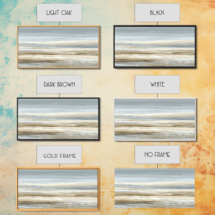 Panoramic Desert Horizon Canvas Print, Hotel Art, Hotel Decor, Oil Painting, Boutique, Wall Sculpture, Coastal Wall Art, HOT-2x1-64