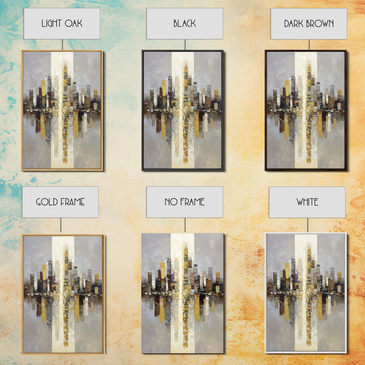 Quiet City Skyline Canvas Print, Hotel Art, Contemporary Art, Hotel Decor, Abstract Art, Boutique, Art Deco, Framed Art, HOT-2x3-10