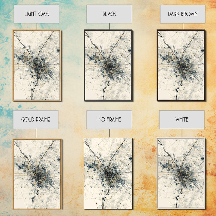 City Map Abstract Lines Without Readable Labels Canvas Print, Hotel Art, Statement Artwork, Hotel Decor, Abstract Art, Boutique, HOT-2x3-32