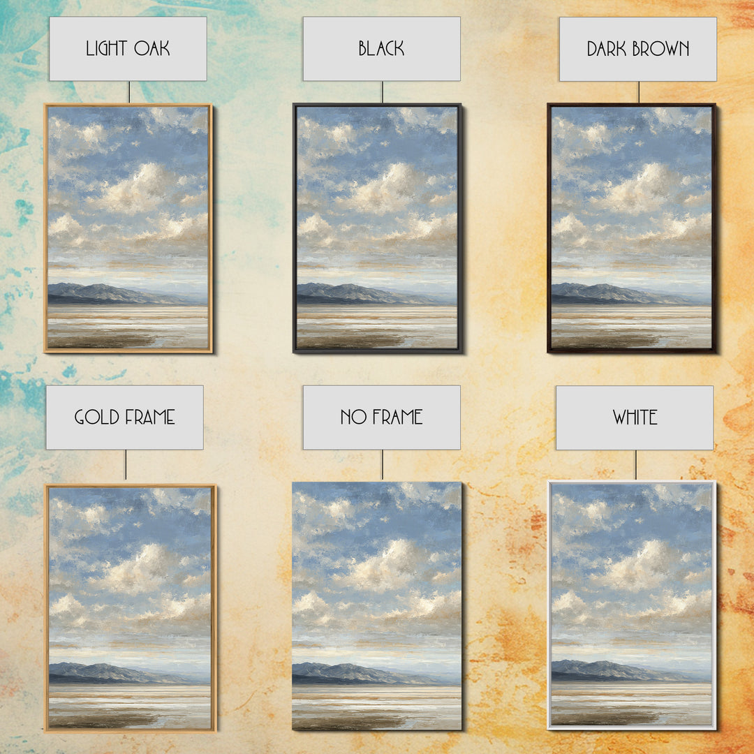 Panoramic Desert Horizon Framed Canvas Print, Hotel Art, Contemporary Art, Hotel Decor, Fine Art, Boutique, Art Deco, HOT-2x3-4