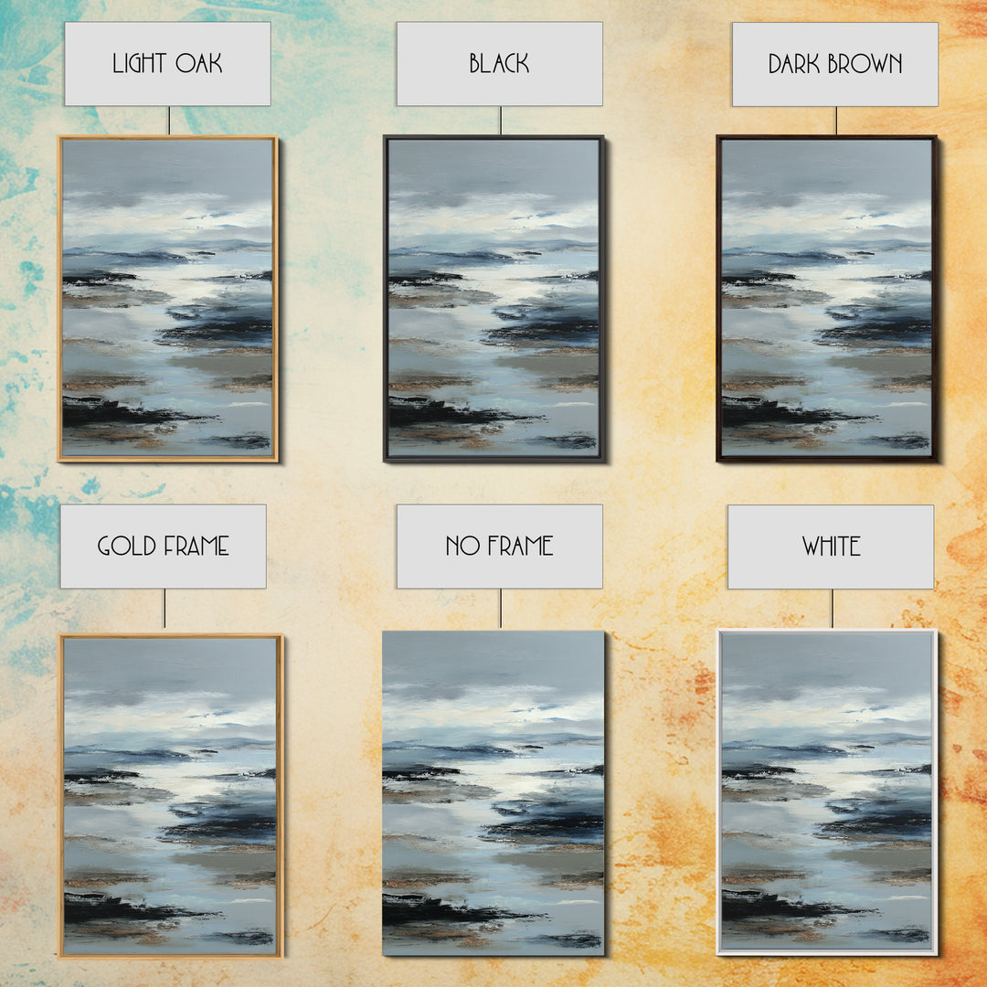 Soft Abstract Wave Forms Framed Canvas Print, Hotel Art, Home Decor, Hotel Decor, Abstract Art, Boutique, Framed Art, HOT-2x3-42
