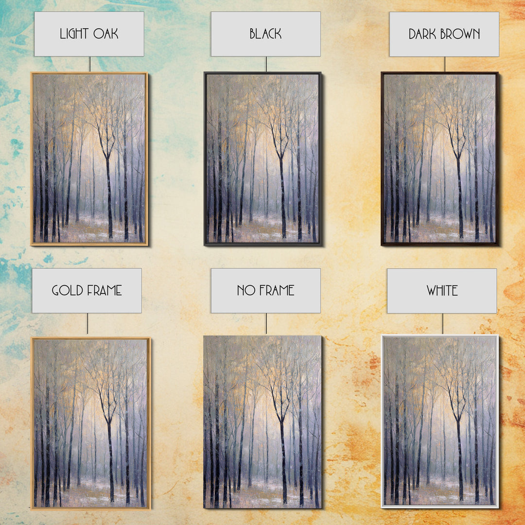 Misty Forest with Refined Calm Atmosphere Framed Canvas Print, Hotel Art, Framed Art, Hotel Decor, Fine Art, Boutique, HOT-2x3-94