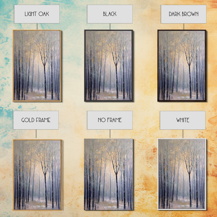 Misty Forest with Refined Calm Atmosphere Framed Canvas Print, Hotel Art, Framed Art, Hotel Decor, Fine Art, Boutique, HOT-2x3-94