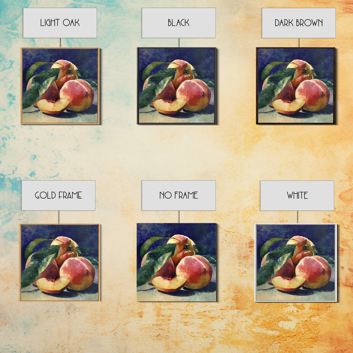 Still Life of Peaches Canvas Print, Impressionist Art, Fine Art Print, Living Room Decor, Fine Art, Impression, Painting, IMP-1x1-95