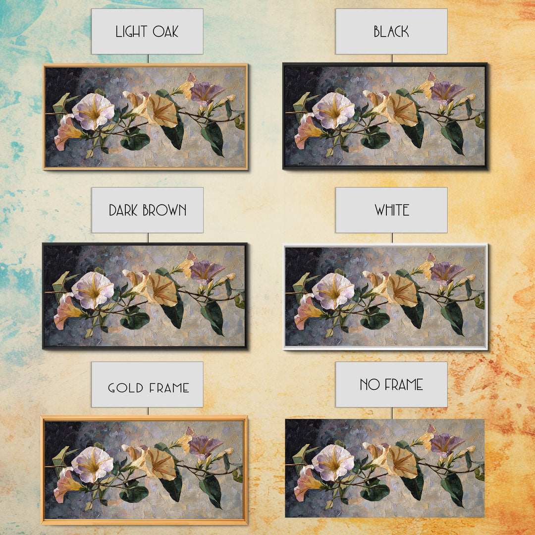Caf Table with Flowers and Morning Light Canvas Print, Impressionist Art, Minimalist Decor, Living Room Decor, Impression, IMP-2x1-30