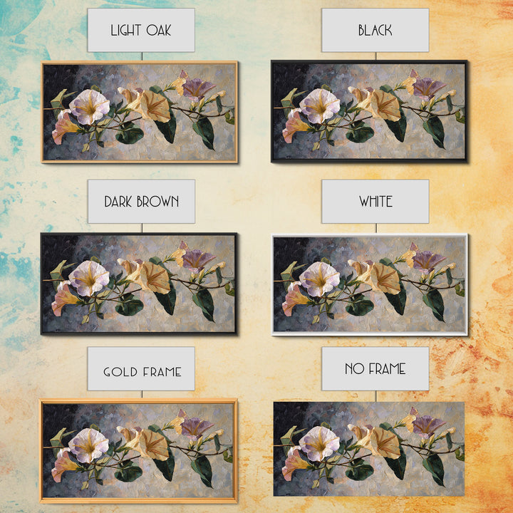Caf Table with Flowers and Morning Light Canvas Print, Impressionist Art, Minimalist Decor, Living Room Decor, Impression, IMP-2x1-30