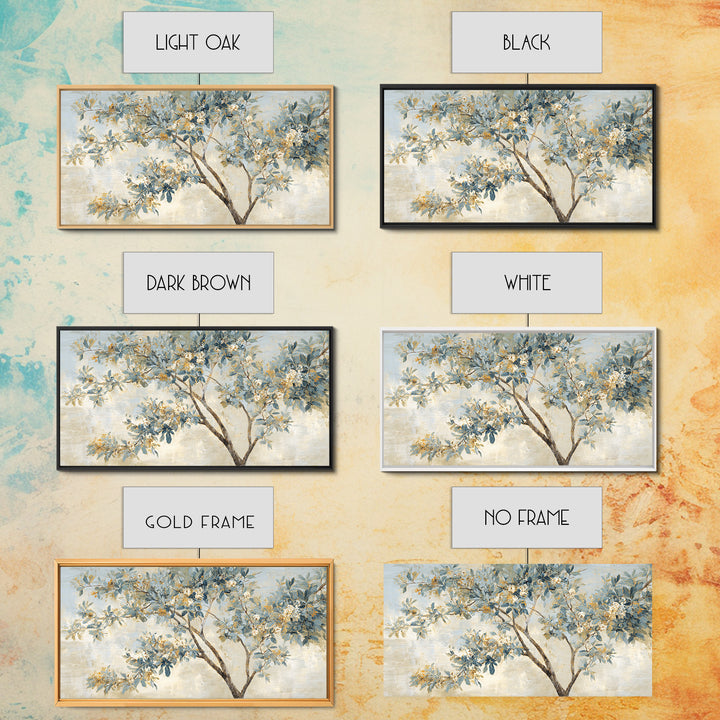 Apple Tree in Summer Orchard Framed Canvas Print, Impressionist Art, Printable Wall Art, Living Room Decor, Impression, IMP-2x1-37