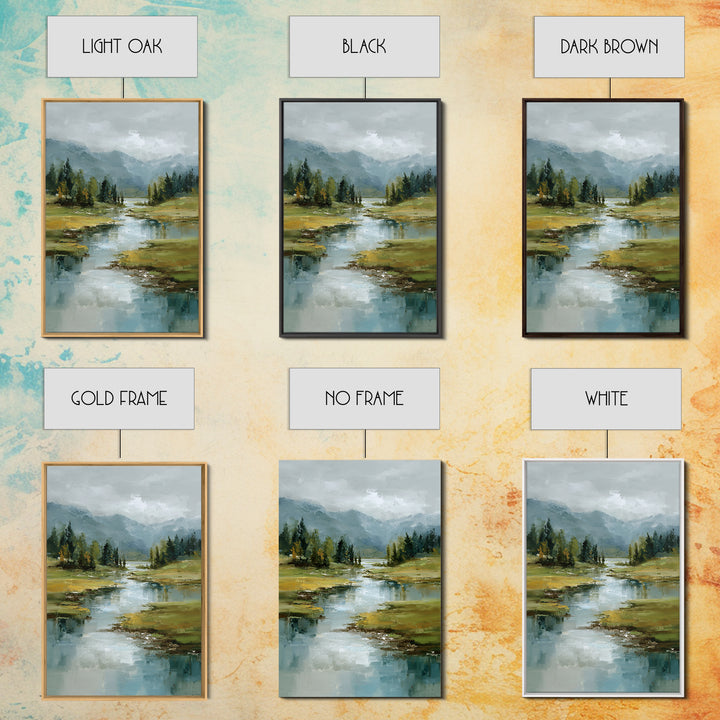 Mountain Lake with Sparkling Reflections Canvas Print, Impressionist Art, Statement Artwork, Living Room Decor, Impression, IMP-2x3-32