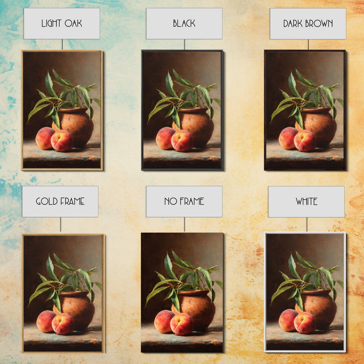 Still Life of Peaches Canvas Print, Impressionist Art, Living Room Decor, Impression, Landscape Art, Colorful Wall Art, IMP-2x3-79
