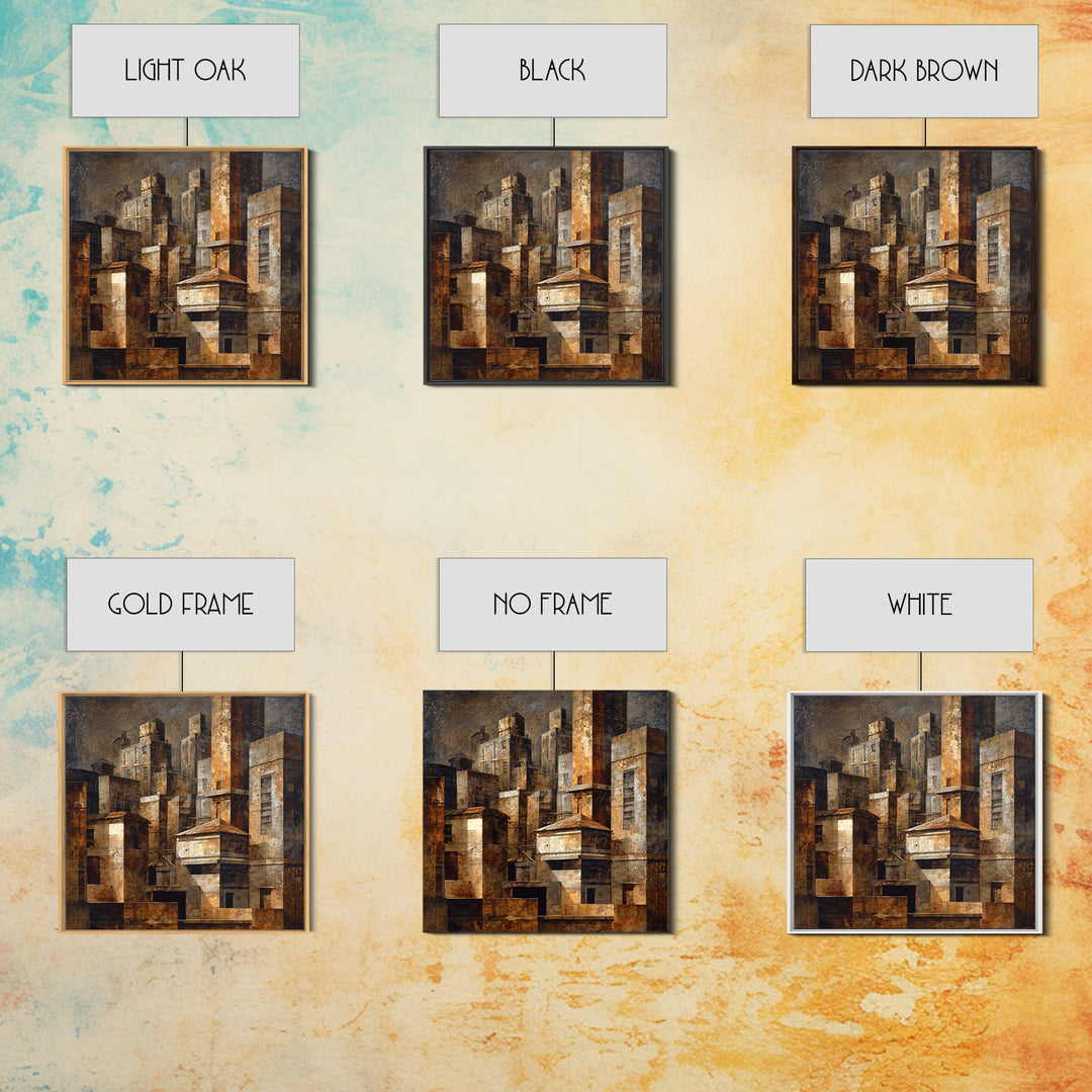 Industrial City Skyline Canvas Print, Industrial Art, Printables, Living Room Decor, Abstract Art, Foundry, Industrial Decor, IND-1x1-36