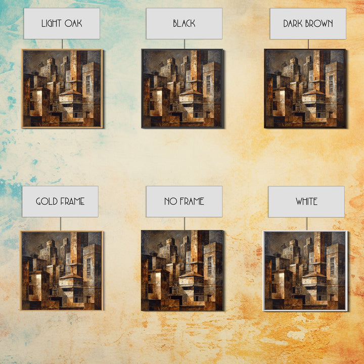 Industrial City Skyline Canvas Print, Industrial Art, Printables, Living Room Decor, Abstract Art, Foundry, Industrial Decor, IND-1x1-36