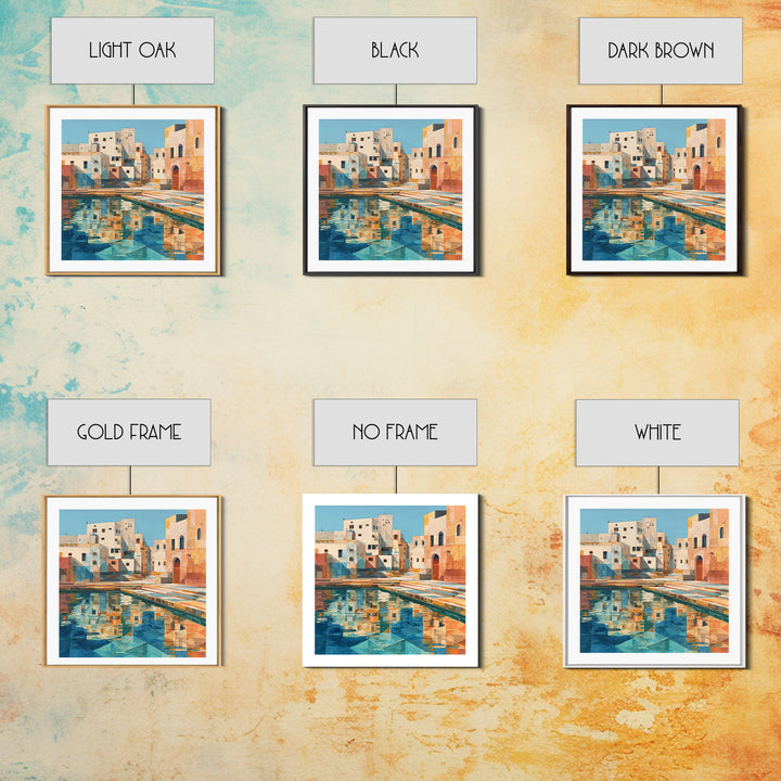 Venetian Canal Reflection Without City Crowd Canvas Print, Italian Villa Art, Bedroom Wall Art, Living Room Decor, Villa, IVA-1x1-44