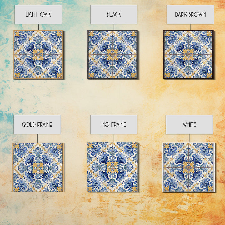 Italian Tile Pattern Canvas Print, Italian Villa Art, Rustic Home Decor, Living Room Decor, Fine Art, Villa, Boho Decor, IVA-1x1-89