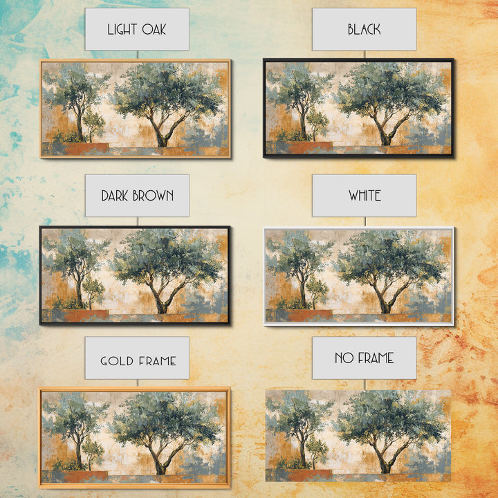 Olive Grove Path Canvas Print, Italian Villa Art, Framed Wall Art, Living Room Decor, Oil Painting, Villa, Colorful Wall Art, IVA-2x1-47