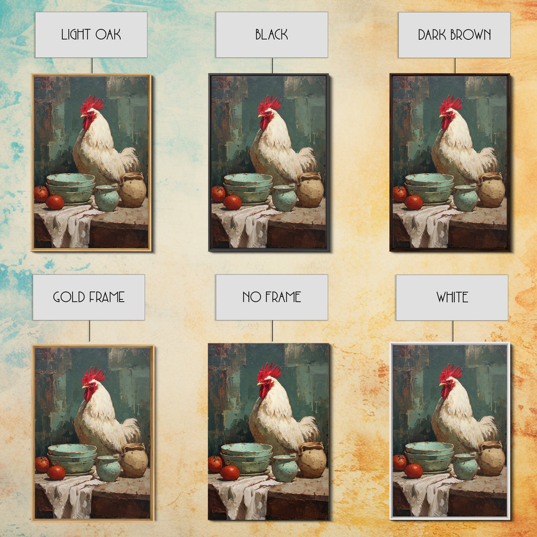 Rooster Portrait for Country Kitchen Charm Canvas Print, Kitchen Art, Printable Wall Art, Kitchen Decor, Fine Art, Kitchen, KIT-2x3-96
