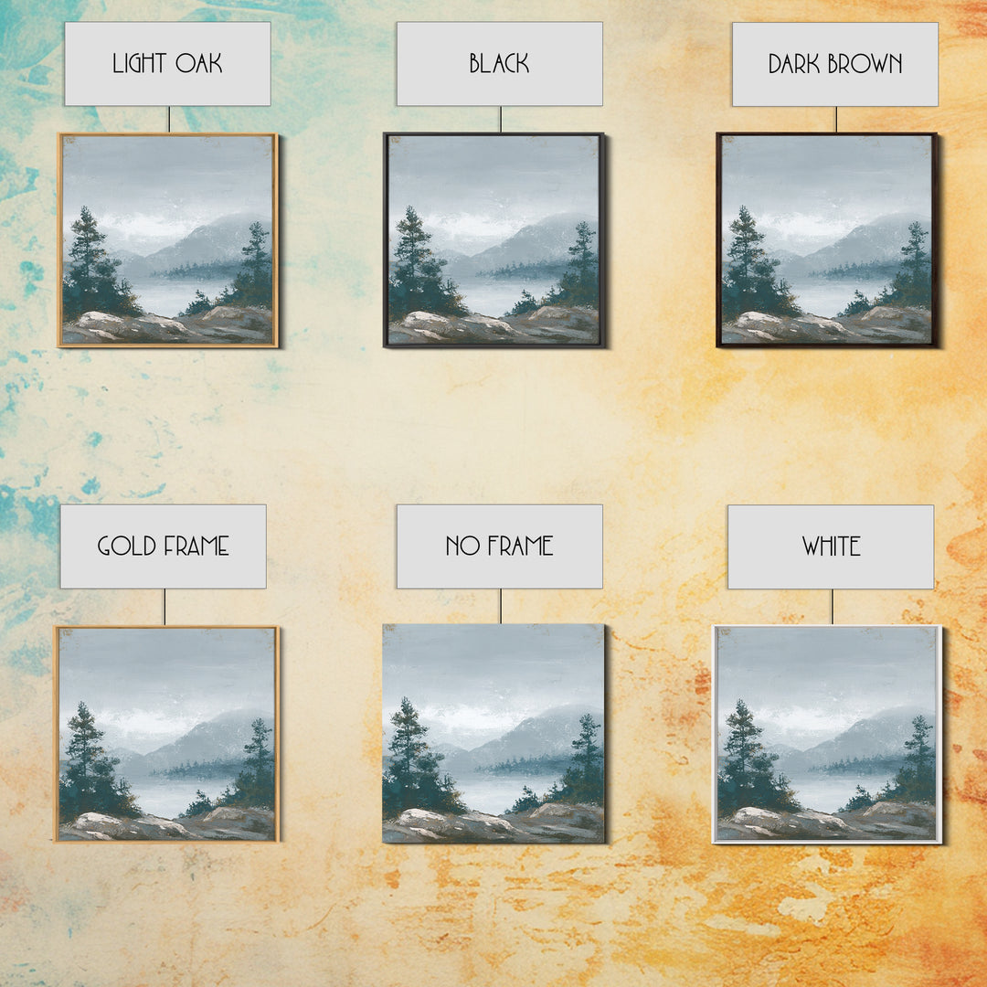 Rocky Scottish Highland Canvas Print, Landscape Art, Contemporary Art, Living Room Decor, Fine Art, Horizon, Original Art, LAN-1x1-89