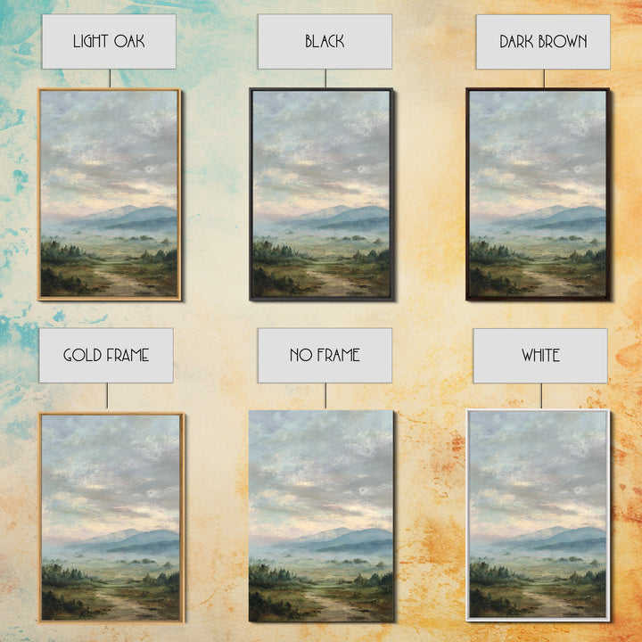 Old Country Road Framed Canvas Print, Landscape Art, Art Prints, Living Room Decor, Fine Art, Horizon, Abstract Wall Art, LAN-2x3-100