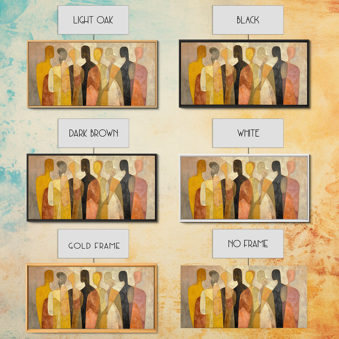 Abstract Family Figures Canvas Print, Line Art, Printable Art, Living Room Decor, Line, Gallery Wall Art, Portrait from Photo, LIN-2x1-68