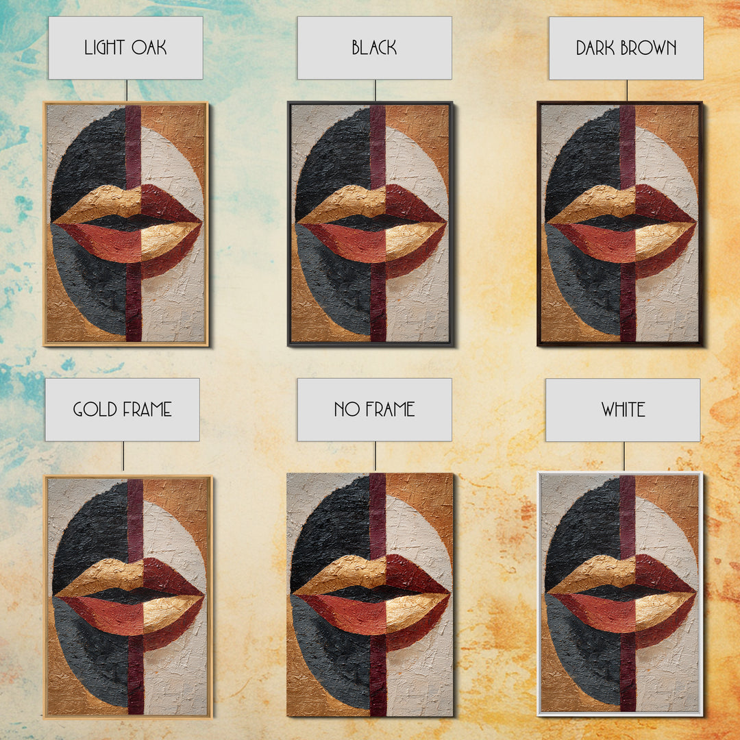 Abstract Lips and Hand Fashion Sketch Canvas Print, Line Art, Canvas Art, Living Room Decor, Fine Art, Line, Jesus Wall Art, LIN-2x3-50