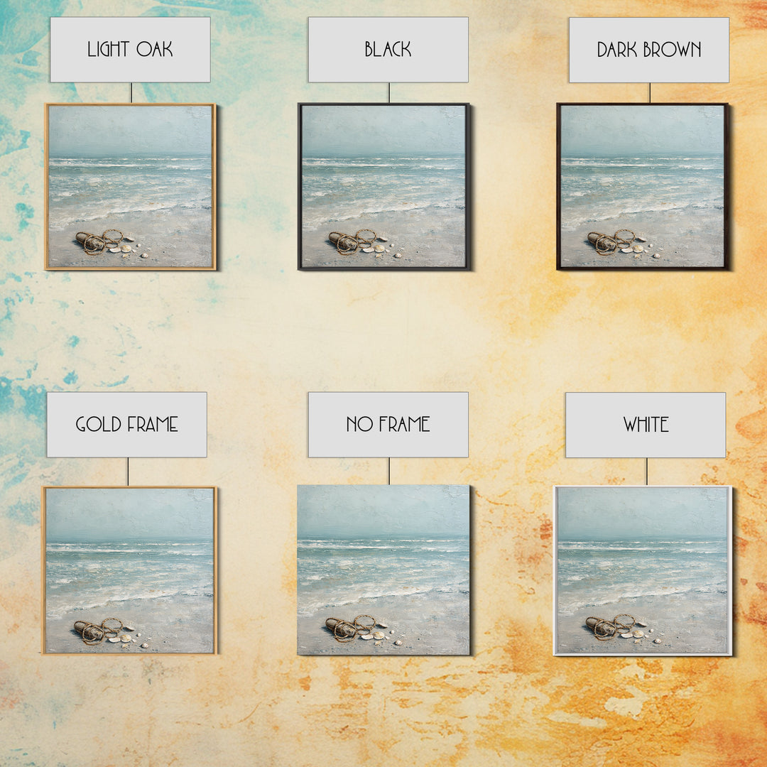 Moody Seascape for Dramatic Focal Point Framed Canvas Print, Living Room Art, Statement Artwork, Living Room Decor, Living, LIR-1x1-78