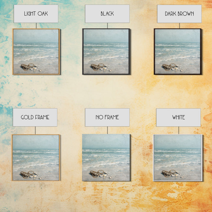 Moody Seascape for Dramatic Focal Point Framed Canvas Print, Living Room Art, Statement Artwork, Living Room Decor, Living, LIR-1x1-78