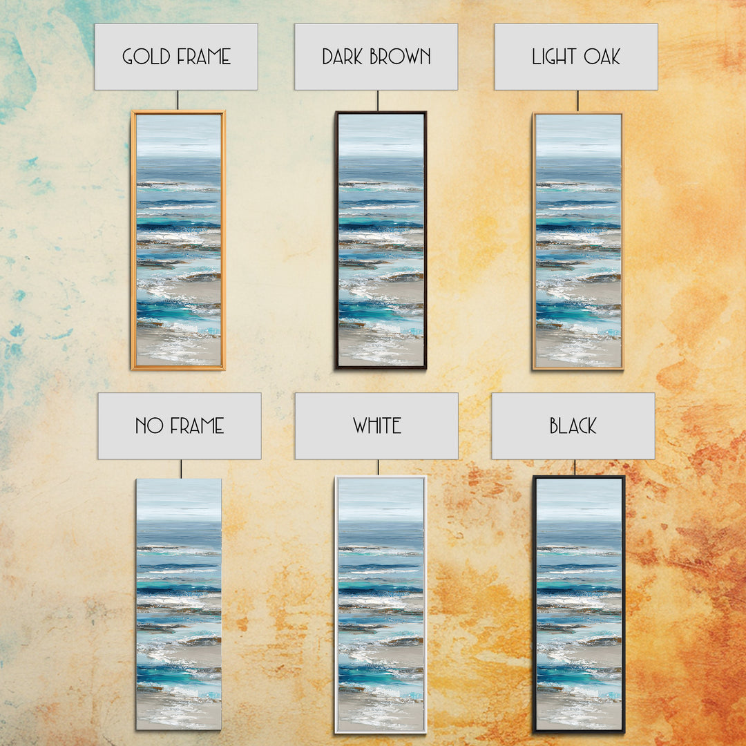 Coastal Aerial Shoreline Framed Canvas Print, Living Room Art, Pet Portraits, Living Room Decor, Living, Neutral Decor, LIR-1x3-47