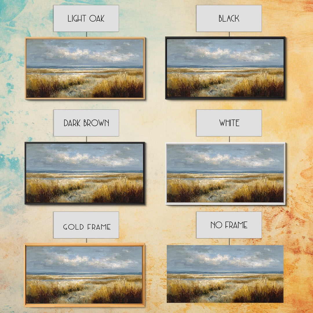 Modern Landscape with Expansive Calm Sky Framed Canvas Print, Living Room Art, Printable Wall Art, Living Room Decor, Living, LIR-2x1-23