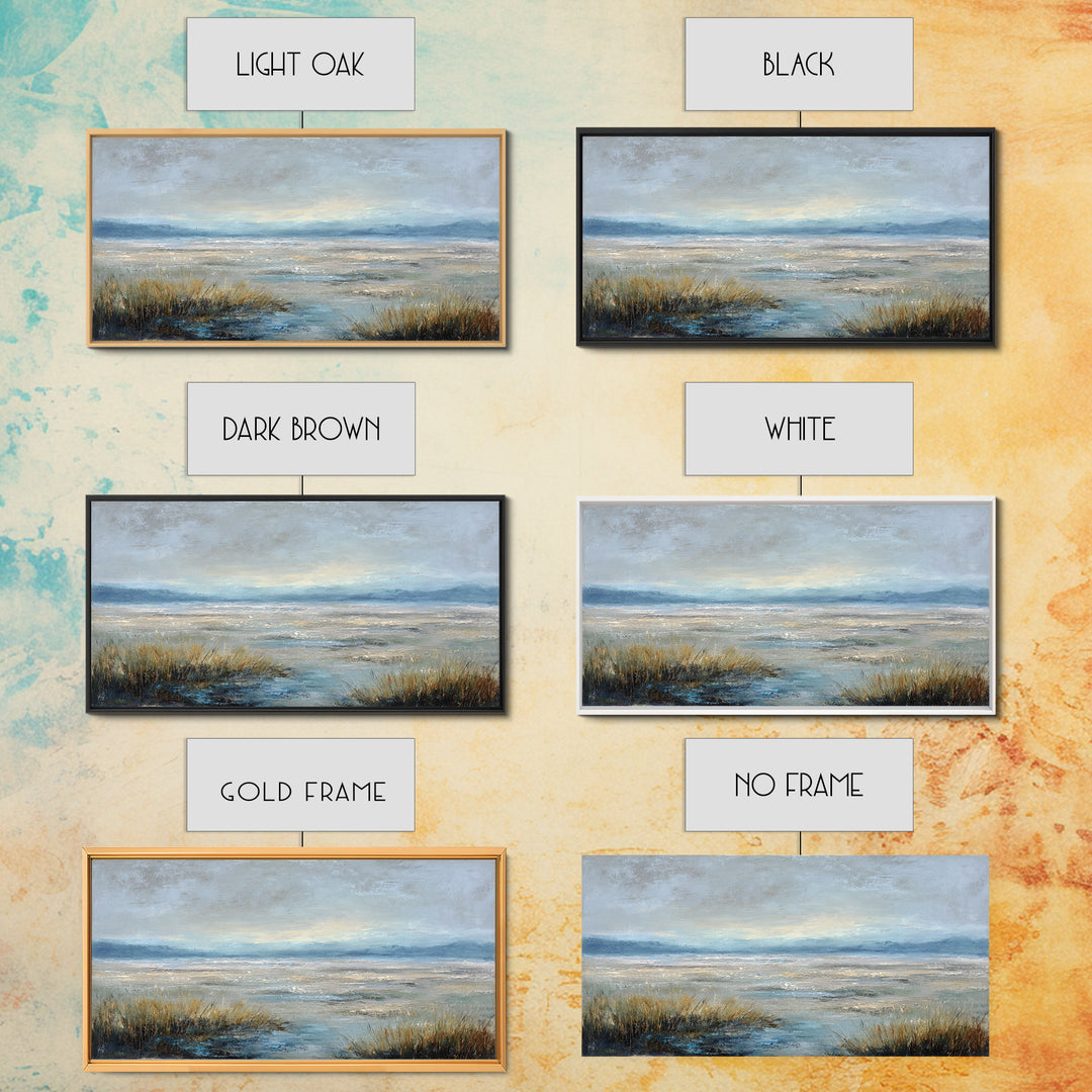 Quiet Meadow Landscape Framed Canvas Print, Living Room Art, Printable, Living Room Decor, Oil Painting, Living, Printable Art, LIR-2x1-43