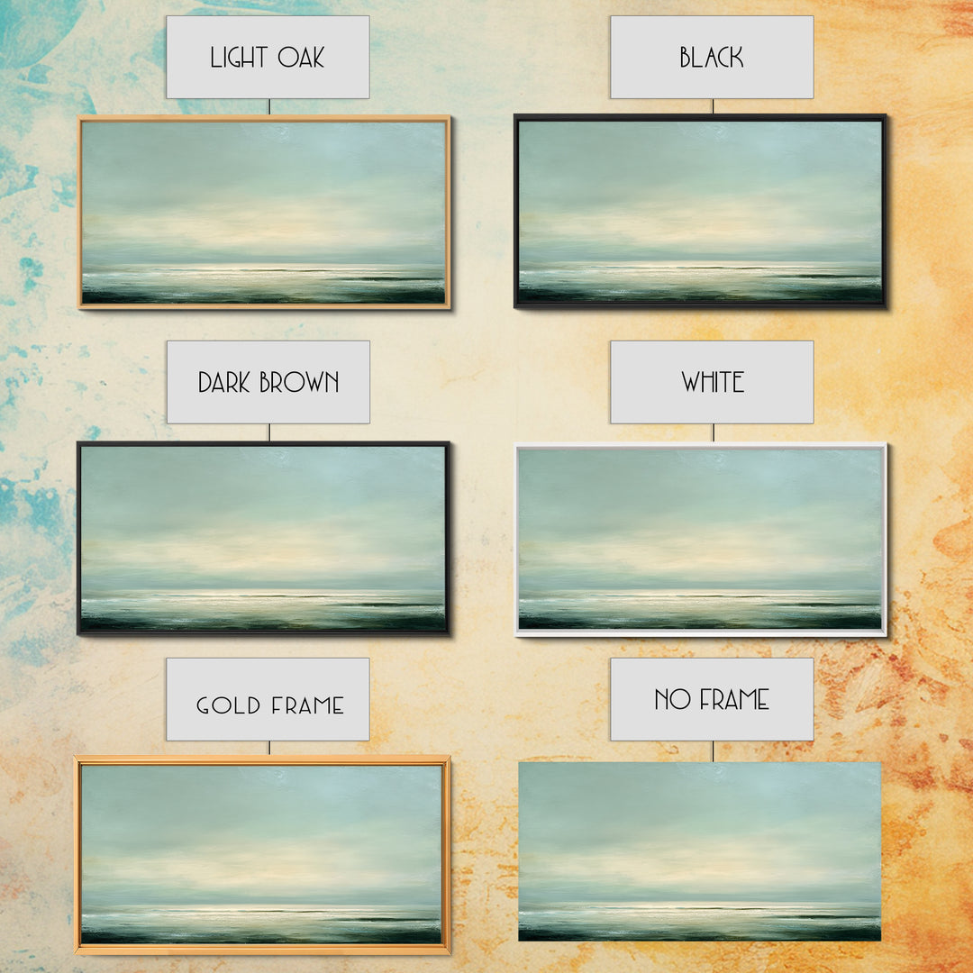 Modern Landscape with Expansive Calm Sky Canvas Print, Living Room Art, Art Nouveau, Living Room Decor, Fine Art, Living, LIR-2x1-47