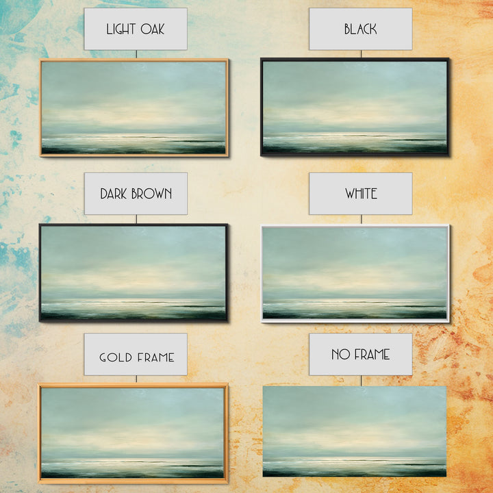 Modern Landscape with Expansive Calm Sky Canvas Print, Living Room Art, Art Nouveau, Living Room Decor, Fine Art, Living, LIR-2x1-47
