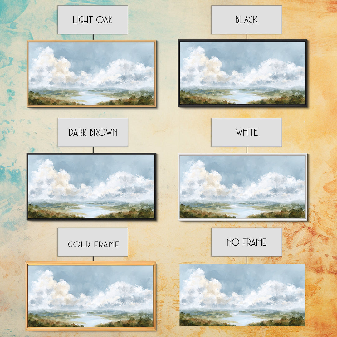 Large Cloudscape with Gentle Movement Canvas Print, Living Room Art, New Home Gift, Living Room Decor, Fine Art, Living, LIR-2x1-63