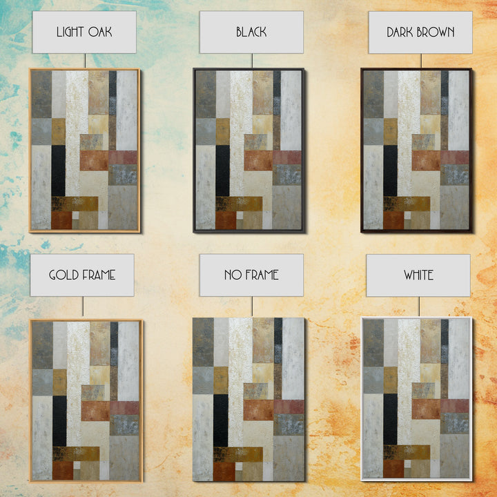 Mid Century Geometric Artwork Canvas Print, Living Room Art, Gallery Decor, Living Room Decor, Fine Art, Living, Wall Art, LIR-2x3-16