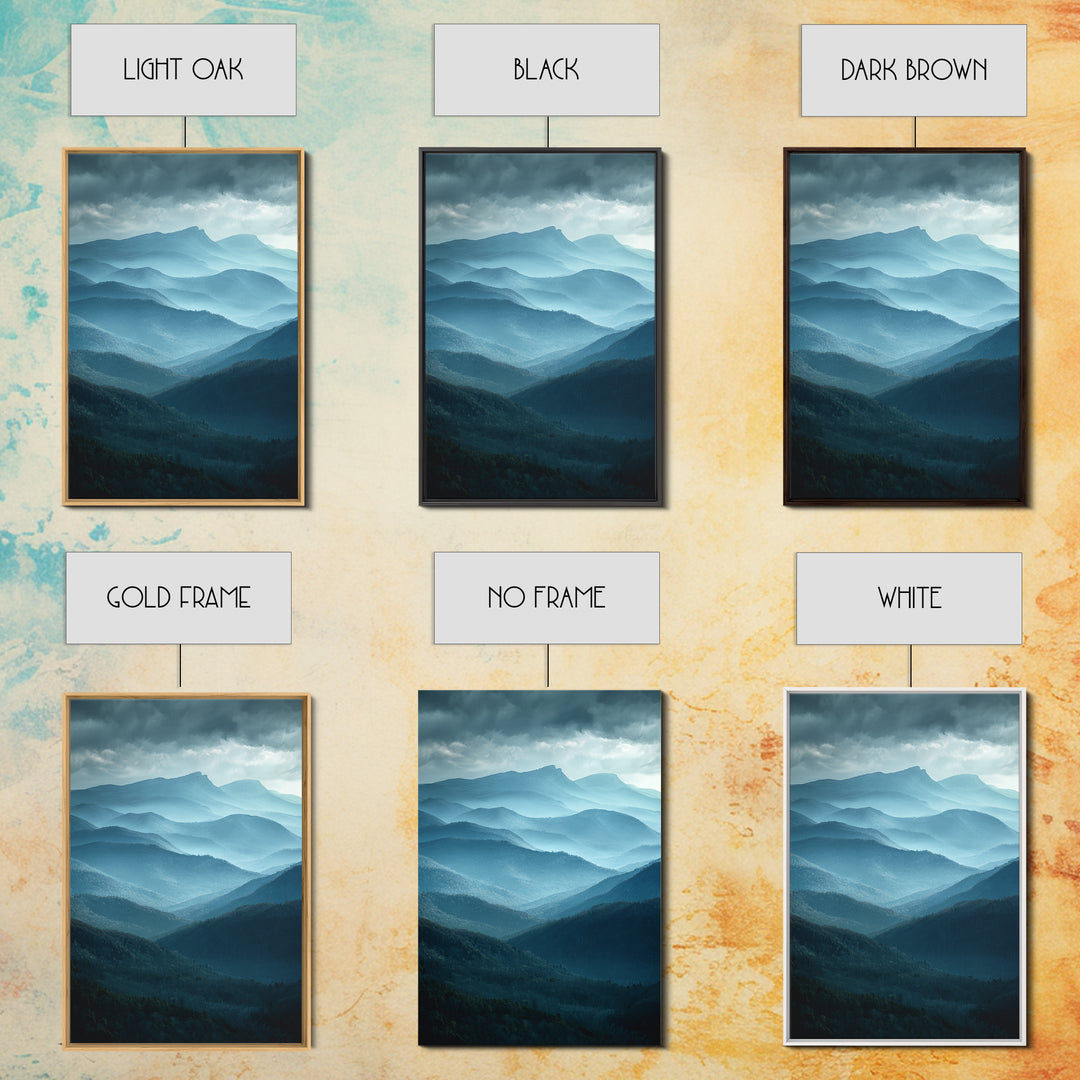 Classic Mountain Panorama for Cozy Interiors Framed Canvas Print, Living Room Art, Modern Decor, Living Room Decor, Living, LIR-2x3-24