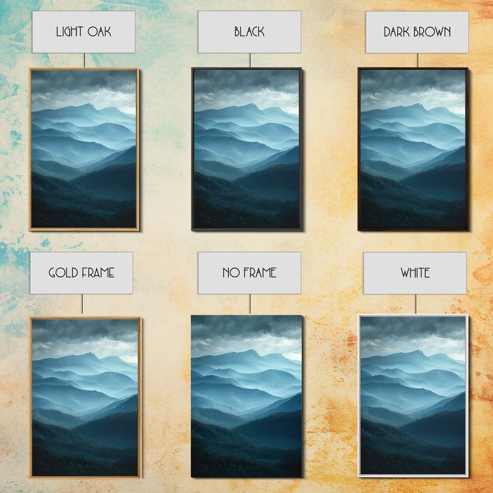 Classic Mountain Panorama for Cozy Interiors Framed Canvas Print, Living Room Art, Modern Decor, Living Room Decor, Living, LIR-2x3-24