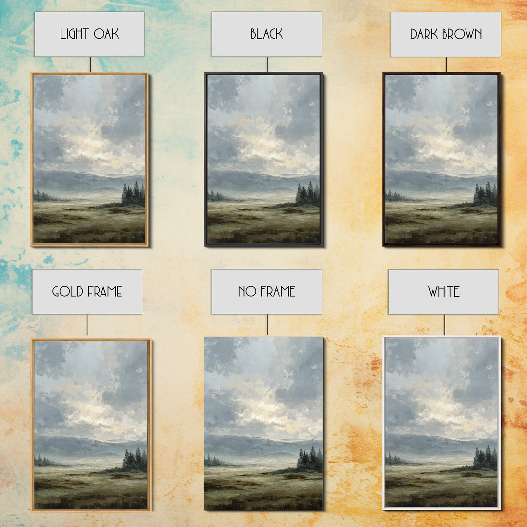 Modern Landscape with Expansive Calm Sky Canvas Print, Living Room Art, Printable Wall Art, Living Room Decor, Fine Art, Living, LIR-2x3-35