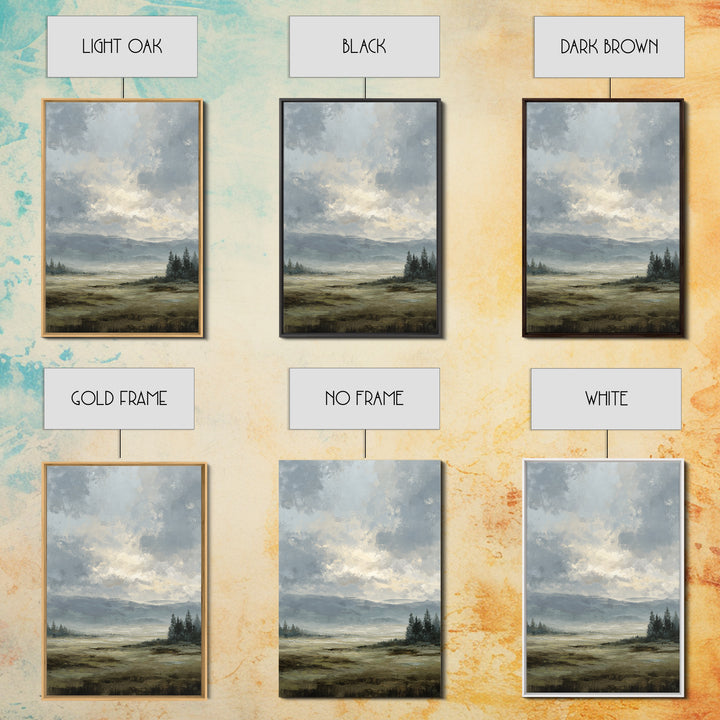 Modern Landscape with Expansive Calm Sky Canvas Print, Living Room Art, Printable Wall Art, Living Room Decor, Fine Art, Living, LIR-2x3-35